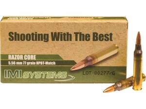 IMI Razor Core 5.56x45mm NATO Ammo 77 Grain Sierra MatchKing Hollow Point Of 1000 Rounds