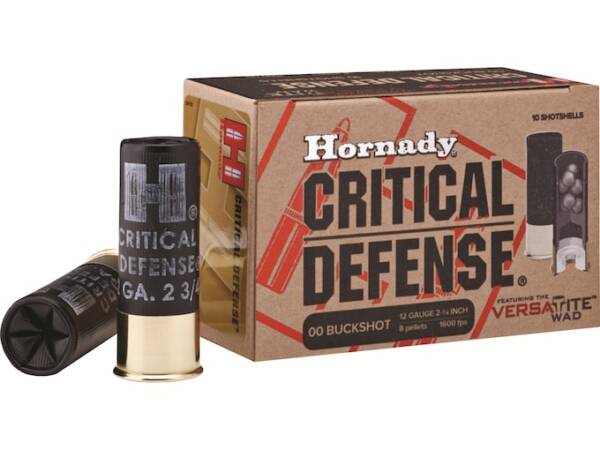 Hornady Critical Defense 12 Gauge Buckshot Ammo 2-3/4" of 1000