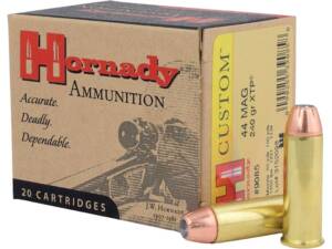 Hornady Custom 44 Remington Magnum Ammo 240 Grain Hornady XTP Jacketed Hollow Point Box of 1000