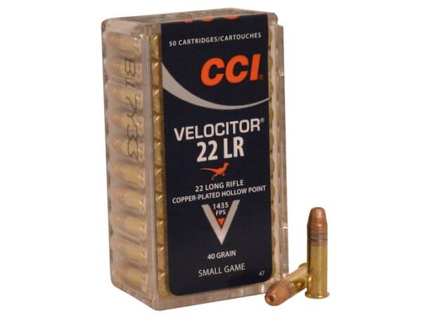 CCI Velocitor 22LR Ammo 40 Grain Plated Hollow Point Of 5000 Rounds