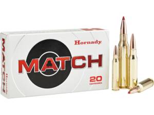 Hornady Match 338 Lapua Magnum Ammo 285 Grain Hornady ELD Match Polymer Tip Box of 1000