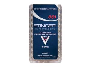 CCI Stinger 22LR Ammo 32 Grain Plated Hollow Point Of 5000 Rounds