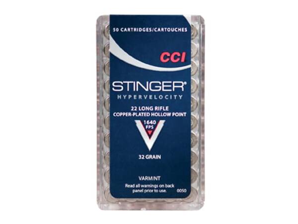 CCI Stinger 22LR Ammo 32 Grain Plated Hollow Point Of 5000 Rounds