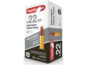 Aguila Interceptor 22LR Ammo 40 Grain Plated Hollow Point Of 5000 Rounds