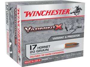 Winchester Vamint X 17 Hornet Ammo 20 Grain Polymer Tip of 1000