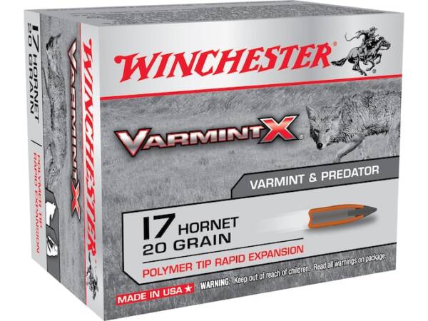 Winchester Vamint X 17 Hornet Ammo 20 Grain Polymer Tip of 1000