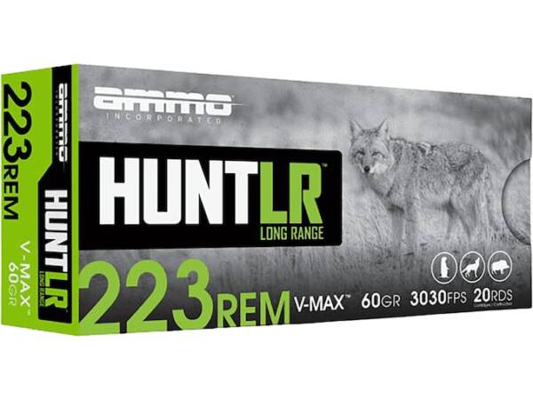Ammo Inc. 223 Remington Ammo 60 Grain Hornady V-Max Polymer Tip Box of 1000