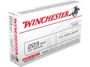 Winchester White Box USA 223 Remington Ammo 55 Grain Full Metal Jacket of 1000
