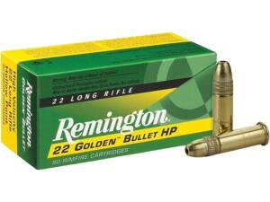 Remington Golden Bullet 22LR Ammo 36 Grain Plated Hollow Point Of 5000 Rounds