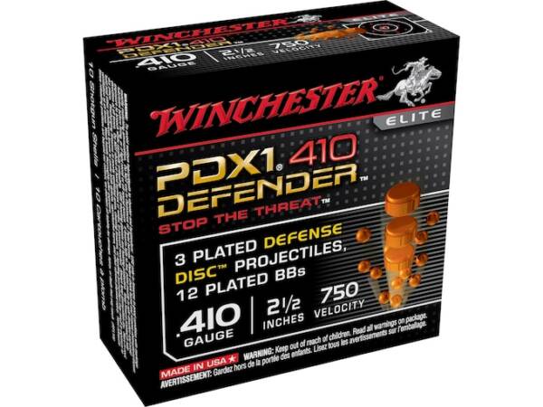 Winchester PDX1 Defender 410 Copper Plated Lead Ammo of 1000