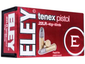 Eley Tenex Pistol 22LR Ammo 40 Grain Round Nose Of 5000 Rounds