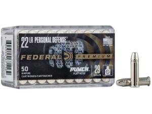 Federal Premium Personal Defense Punch 22LR Ammo 29 Grain Plated Flat Nose Of 5000 Rounds