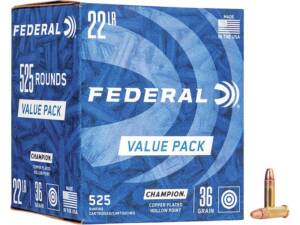 Federal Champion 22LR Ammo 36 Grain Plated Hollow Point