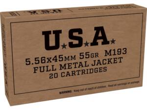 Winchester M193 5.56x45mm NATO 55 Grain Full Metal Jacket Of 1000