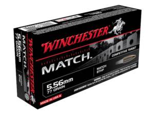 Winchester Match 5.56x45mm NATO Ammo 77 Grain Sierra MatchKing Full Metal Jacket of 1000