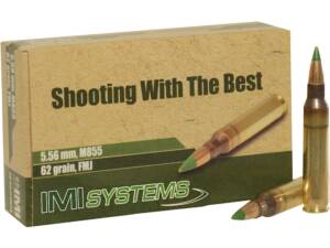 IMI M855 5.56x45mm NATO Ammo 62 Grain SS109 Penetrator Full Metal Jacket (FMJ) Of 1000 Rounds