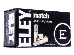 Eley Match EPS 22LR Ammo 40 Grain Flat Nose