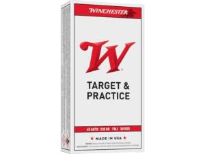 Winchester White Box USA 45 ACP Ammo 230 Grain Full Metal Jacket of 1000