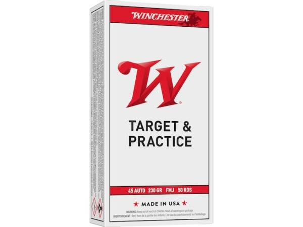 Winchester White Box USA 45 ACP Ammo 230 Grain Full Metal Jacket of 1000