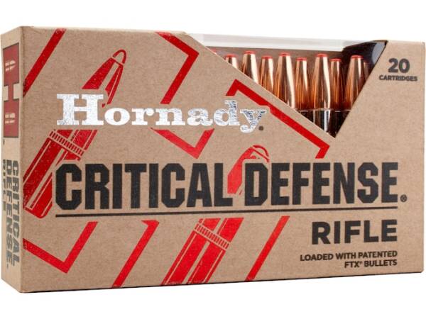 Hornady Critical Defense 223 Remington Ammo 73 Grain Hornady FTX Polymer Tip Box of 1000