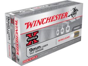 Winchester Super X WinClean 9mm Luger Ammo 147 Grain Full Metal Jacket