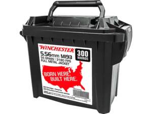 Winchester M193 5.56x45mm NATO Ammo 55 Grain Full Metal Jacket of 1000