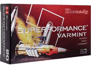 Hornady Superformance Varmint 17 Hornet Ammo 20 Grain Hornady V-Max Polymer Tip Box of 1000