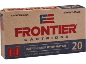 Frontier Cartridge Military Grade 223 Remington Ammo 68 Grain Hornady Match Jacketed Hollow Point of 1000