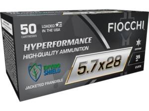 Fiocchi Hyperformance 5.7x28mm FN Ammo 40 Grain Polymer Tip
