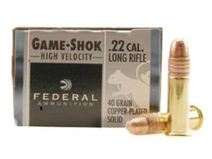 Federal Game-Shok 22LR Ammo 40 Grain Plated Round Nose Of 5000 Rounds