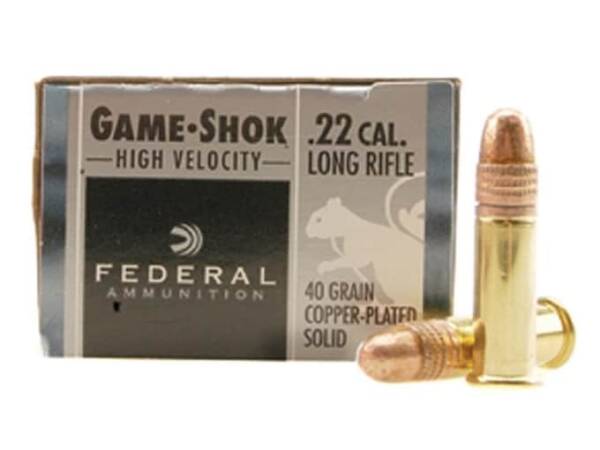 Federal Game-Shok 22LR Ammo 40 Grain Plated Round Nose Of 5000 Rounds