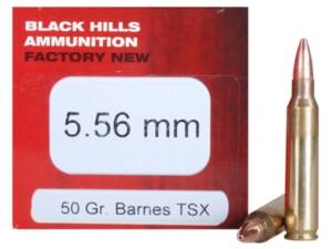 Black Hills 5.56x45mm NATO Ammo 50 Grain Barnes Triple-Shock X Solid Hollow Point Lead Free Box of 1000