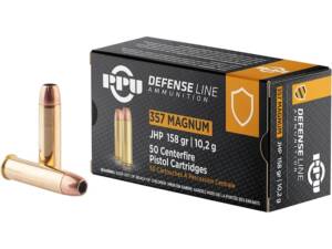 PPU Defense 357 Magnum Ammo 158 Grain Jacketed Hollow Point Box of 1000
