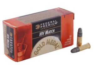 Federal Premium Premium Gold Medal Target High Velocity 22LR Ammo 40 Grain Round Nose