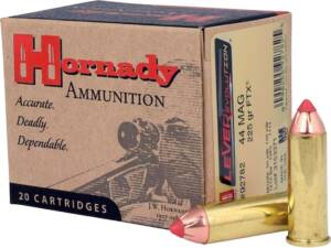 Hornady LEVERevolution 44 Remington Magnum Ammo 225 Grain Hornady FTX Polymer Tip Box of 1000