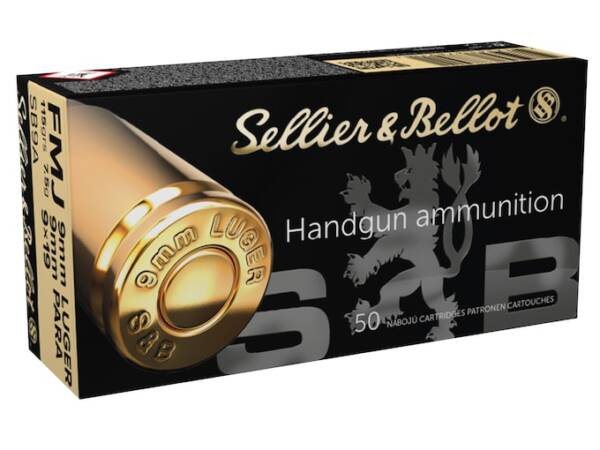 Sellier & Bellot 9mm Luger Ammo 115 Grain Full Metal Jacket