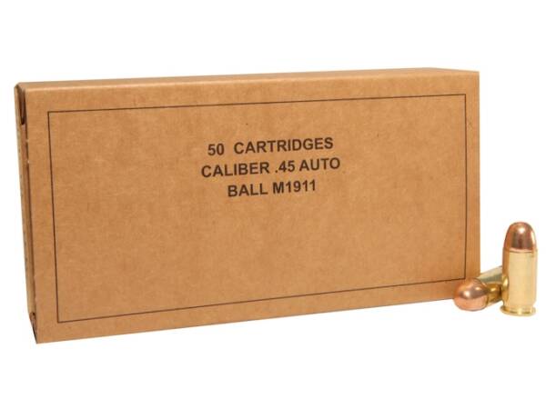 Winchester Military Service Grade 45 ACP Ammo 230 Grain Full Metal Jacket of 1000