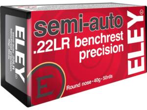 Eley Semi-Auto Benchrest Precision 22LR Ammo 40 Grain Round Nose Of 5000 Rounds