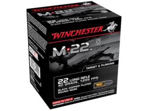 Winchester M-22 22LR Ammo 40 Grain Plated Round Nose Of 5000 Rounds
