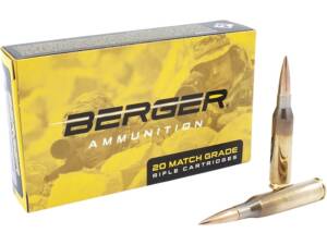 Berger Match Grade 338 Lapua Magnum Ammo 300 Grain Berger Hybrid OTM Tactical Jacketed Hollow Point Box of 200