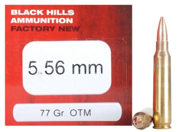 Black Hills 5.56x45mm NATO Ammo 77 Grain Open Tip Match Of 1000