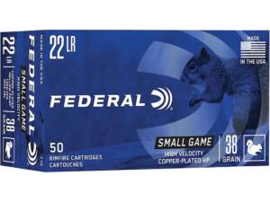 Federal Game-Shok 22LR Ammo 38 Grain Plated Hollow Point Of 5000 Rounds