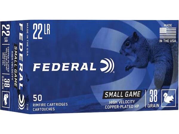 Federal Game-Shok 22LR Ammo 38 Grain Plated Hollow Point Of 5000 Rounds