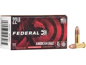 Federal American Eagle Suppressor 22LR Ammo 45 Grain Round Nose Of 5000 Rounds