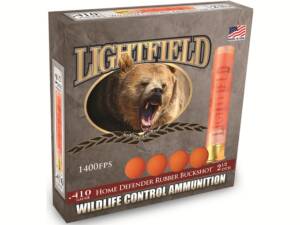 Lightfield Wildlife Control Less Lethal 410 Ammo 2-12 Rubber Buckshot 4 Pellets Box of 5