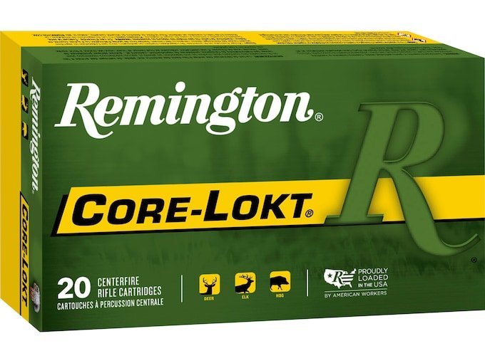 Remington Core-Lokt 25-06 Remington Ammo 100 Grain Jacketed Soft Point Box of 500